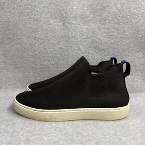 Rothys Shoes Womens Size 9.5 Black & White Chukka Casual Knit Slip On Sneakers